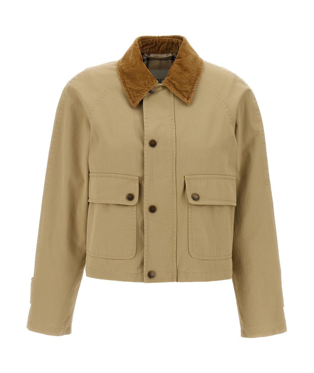 BURBERRY Бежевая хлопковая куртка, фото 1