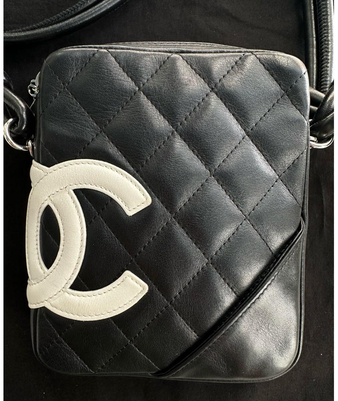 CHANEL Черная кожаная сумка через плечо, фото 4