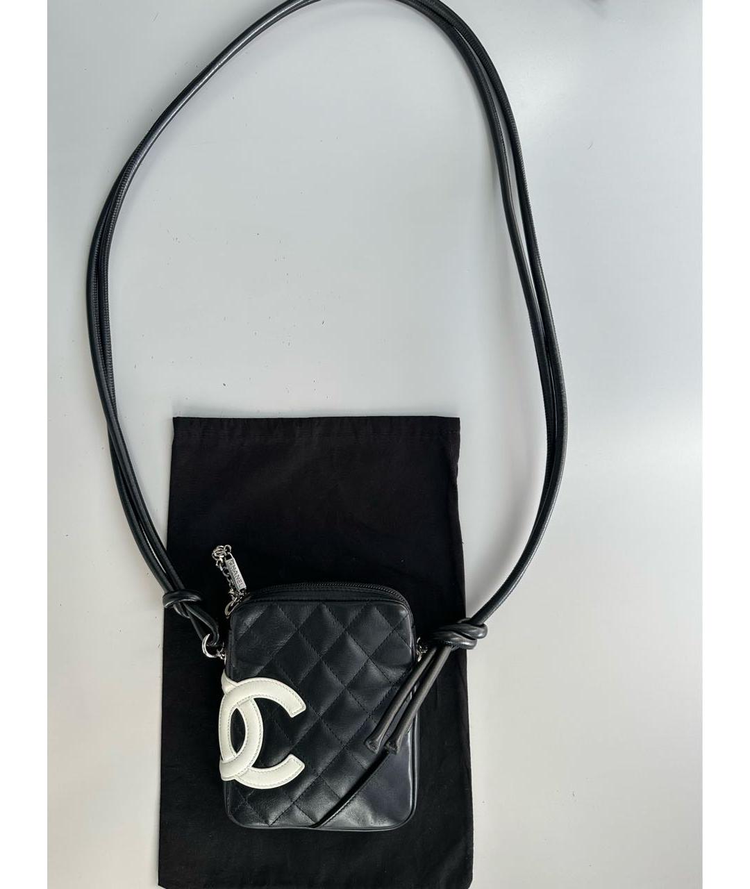 CHANEL Черная кожаная сумка через плечо, фото 3