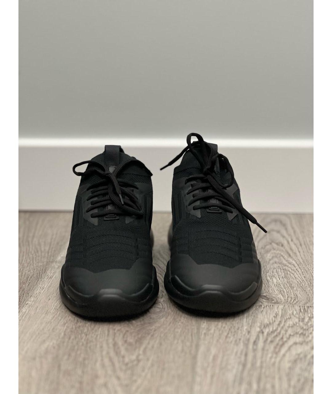 PRADA Черные текстильные кроссовки, фото 5