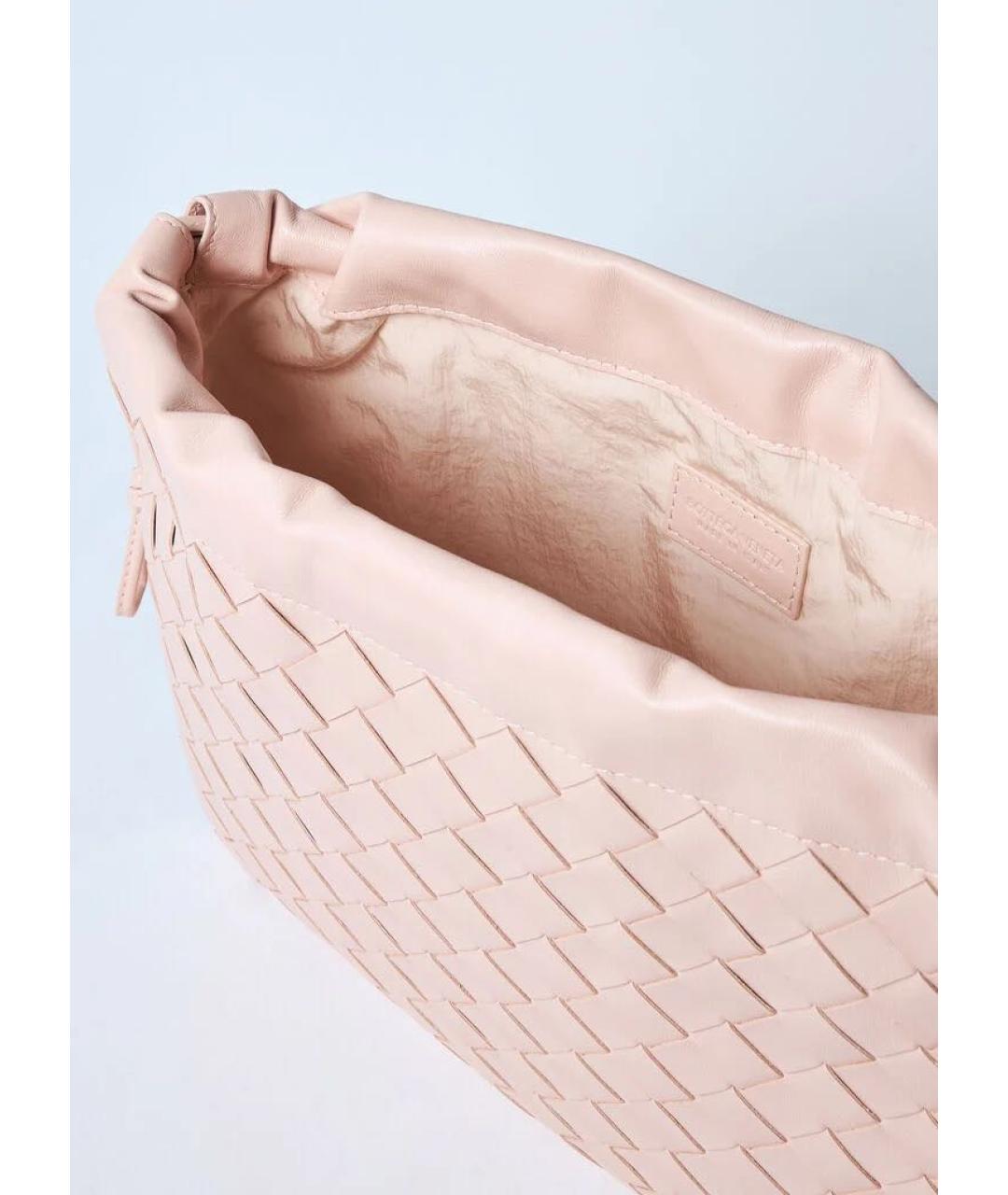 BOTTEGA VENETA Розовая кожаная сумка через плечо, фото 5