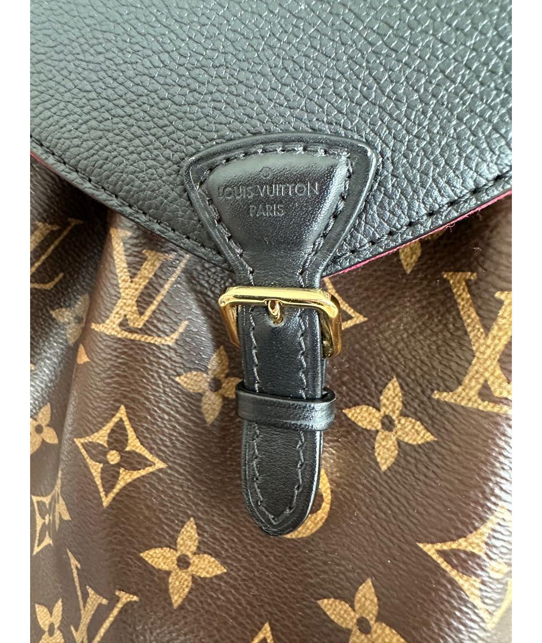 LOUIS VUITTON Коричневый кожаный рюкзак, фото 7