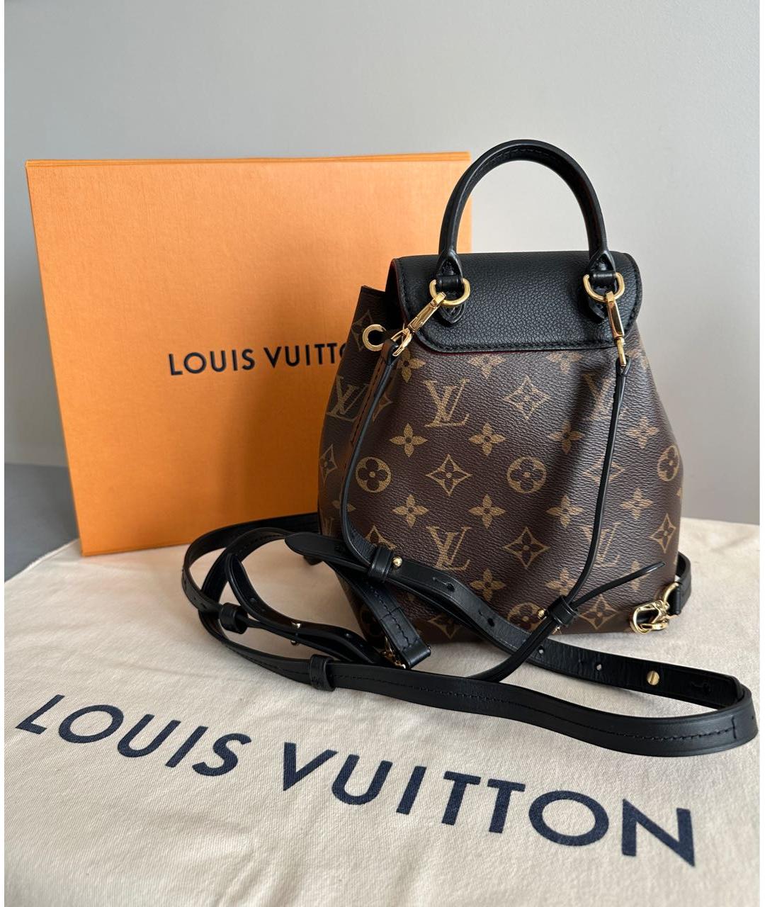 LOUIS VUITTON Коричневый кожаный рюкзак, фото 4