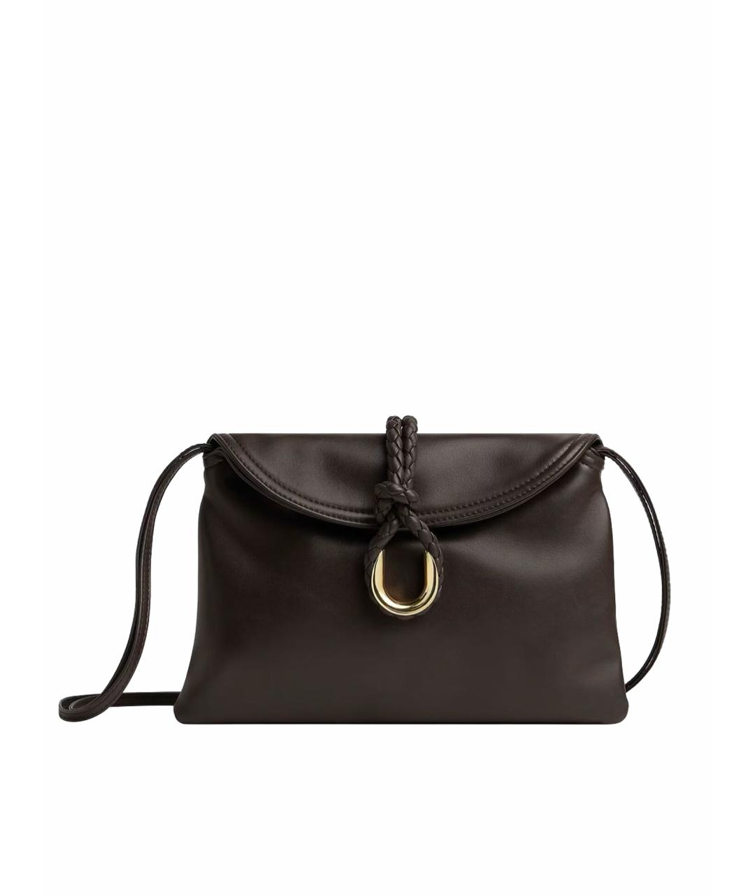 BOTTEGA VENETA Коричневая кожаная сумка через плечо, фото 1