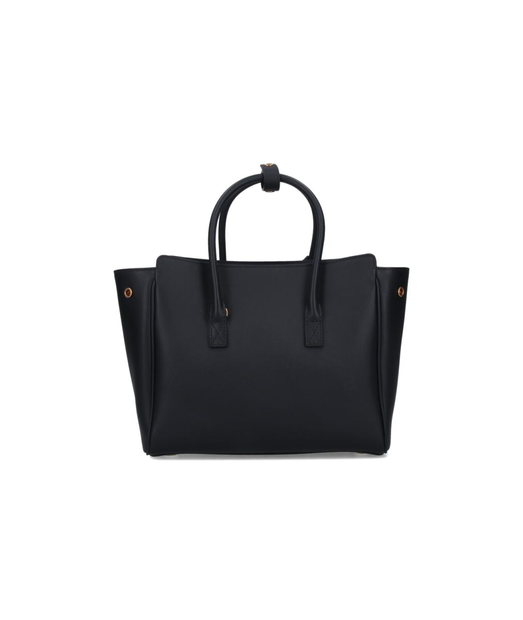 BALENCIAGA Черная кожаная сумка тоут, фото 3