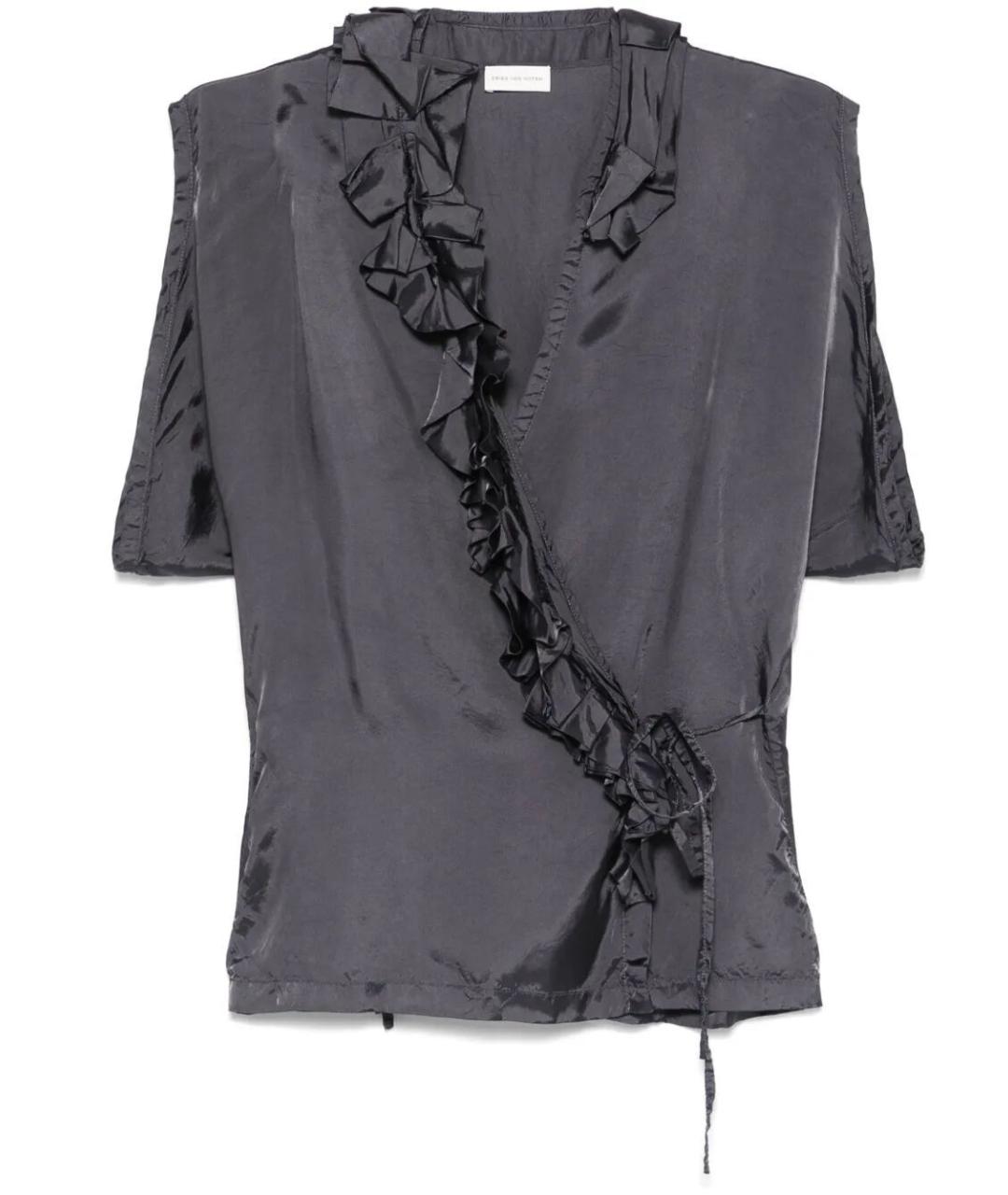 DRIES VAN NOTEN Серая хлопковая рубашка, фото 1