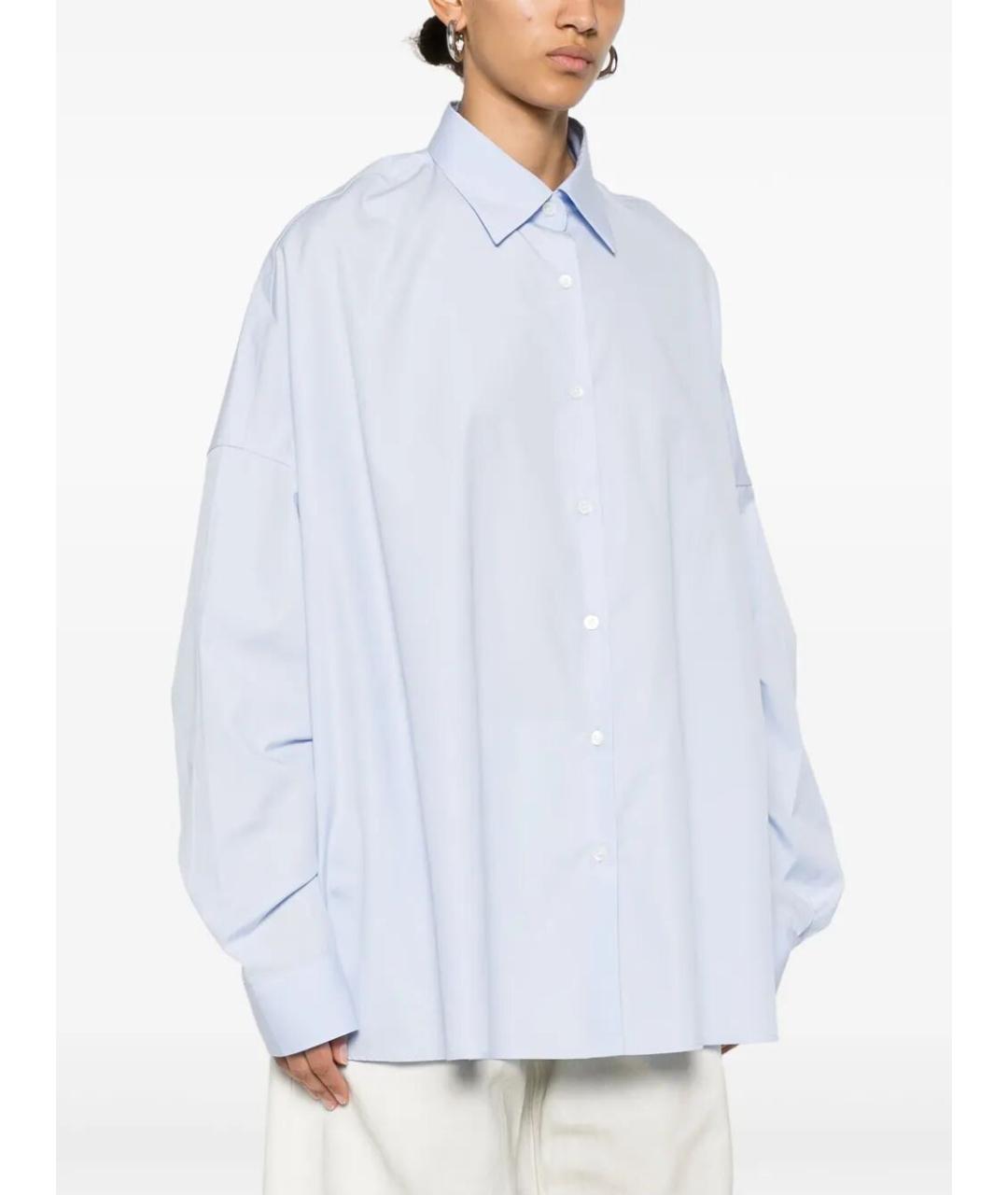 DRIES VAN NOTEN Голубая хлопковая рубашка, фото 4