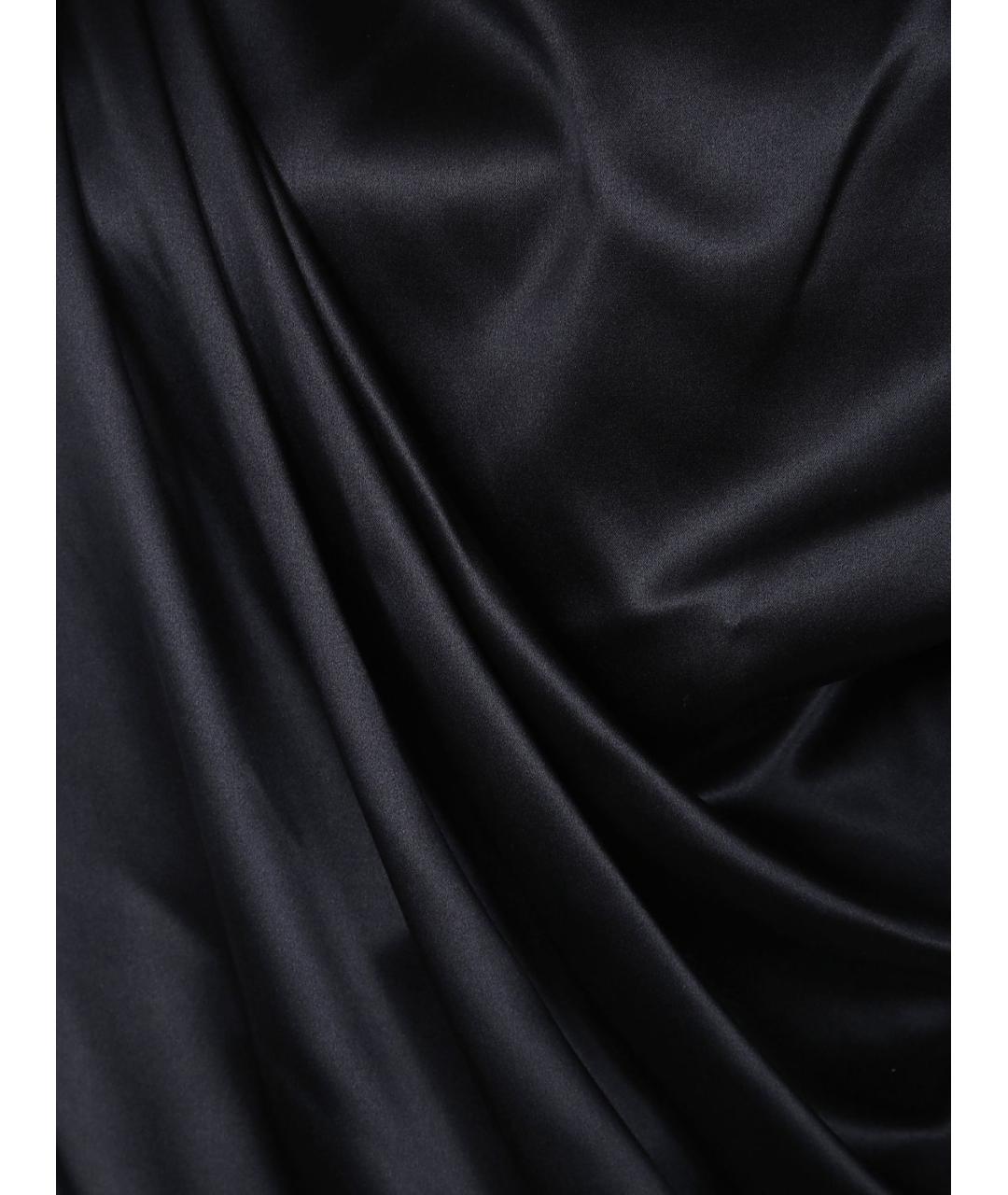 DRIES VAN NOTEN Черная шелковая футболка, фото 3