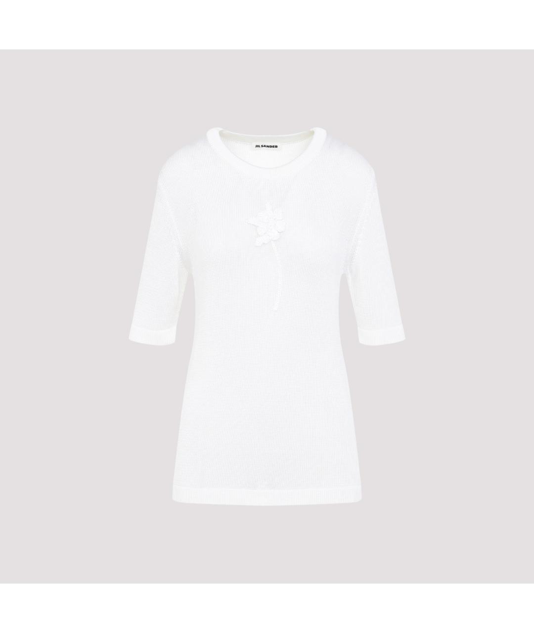 JIL SANDER Белая вискозная блузы, фото 2