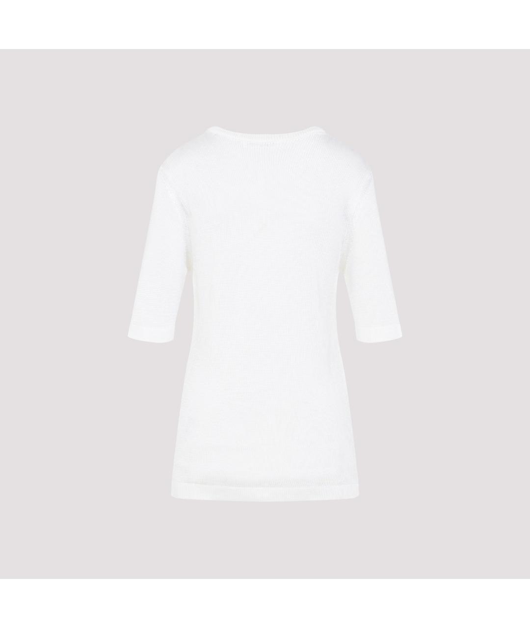 JIL SANDER Белая вискозная блузы, фото 3