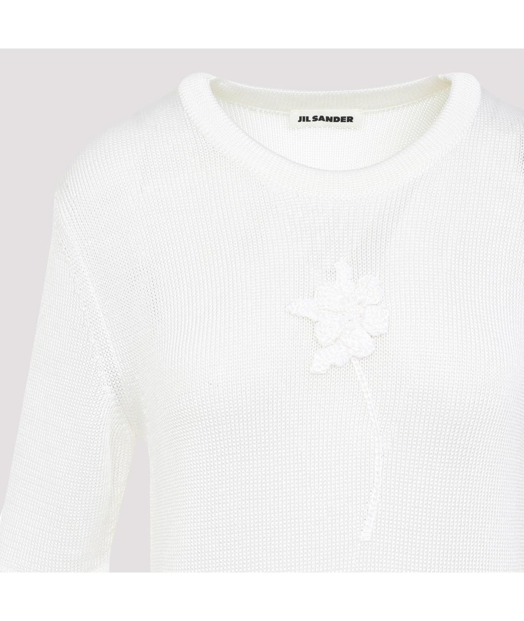 JIL SANDER Белая вискозная блузы, фото 4