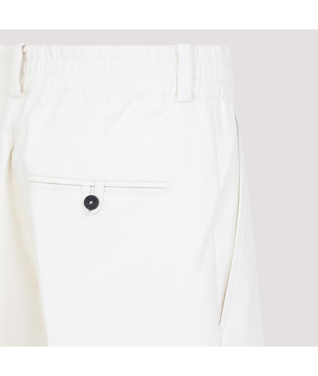 JACQUEMUS Белые хлопковые повседневные брюки, фото 3