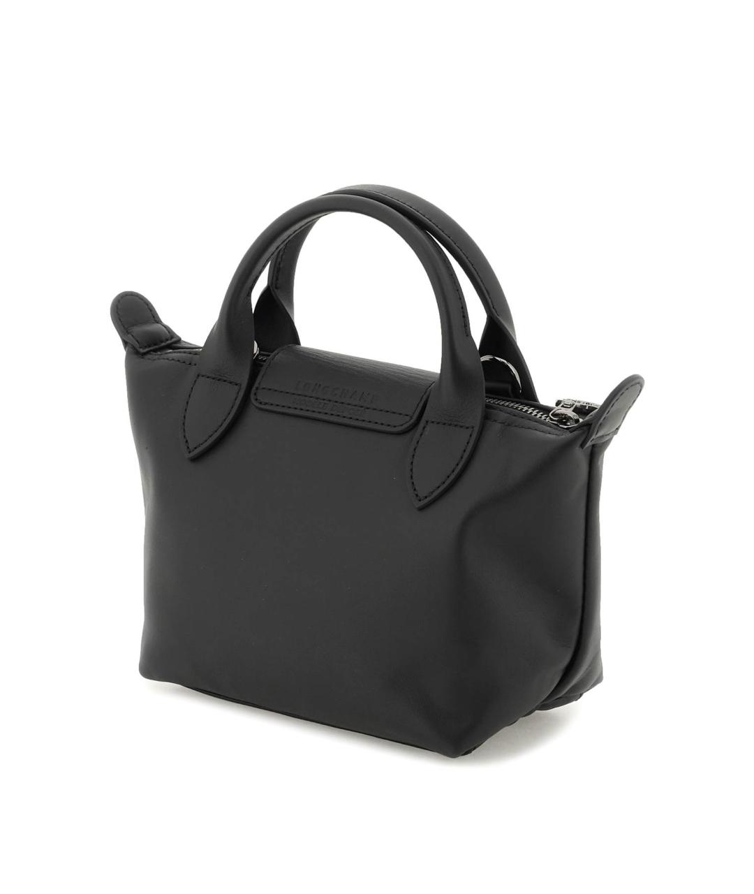 LONGCHAMP Черная бархатная сумка с короткими ручками, фото 2