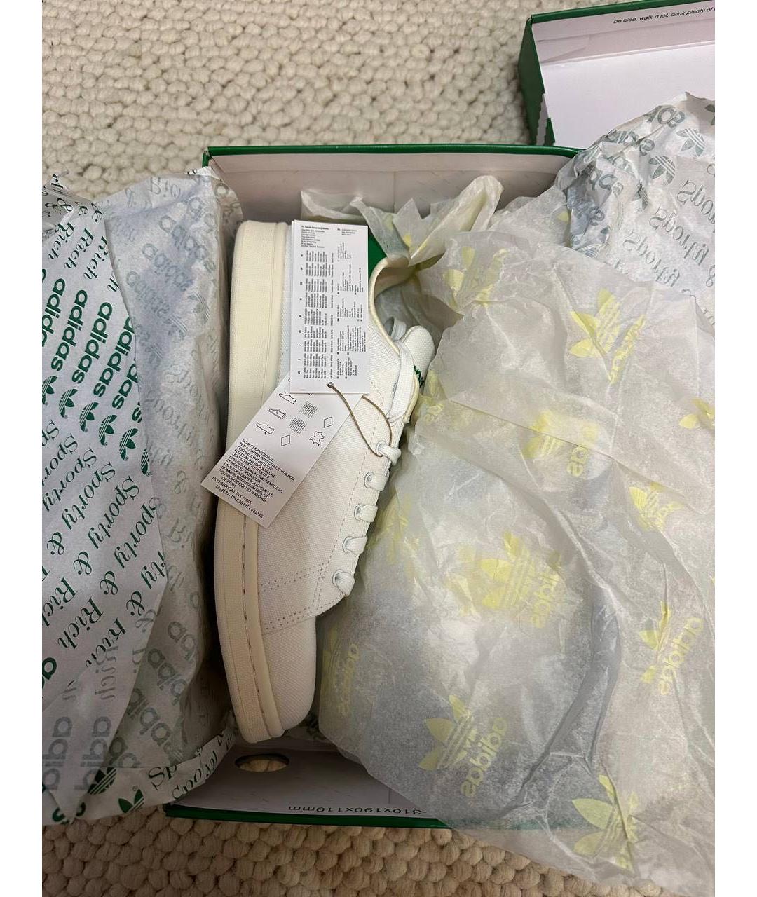ADIDAS Белые текстильные кеды, фото 3