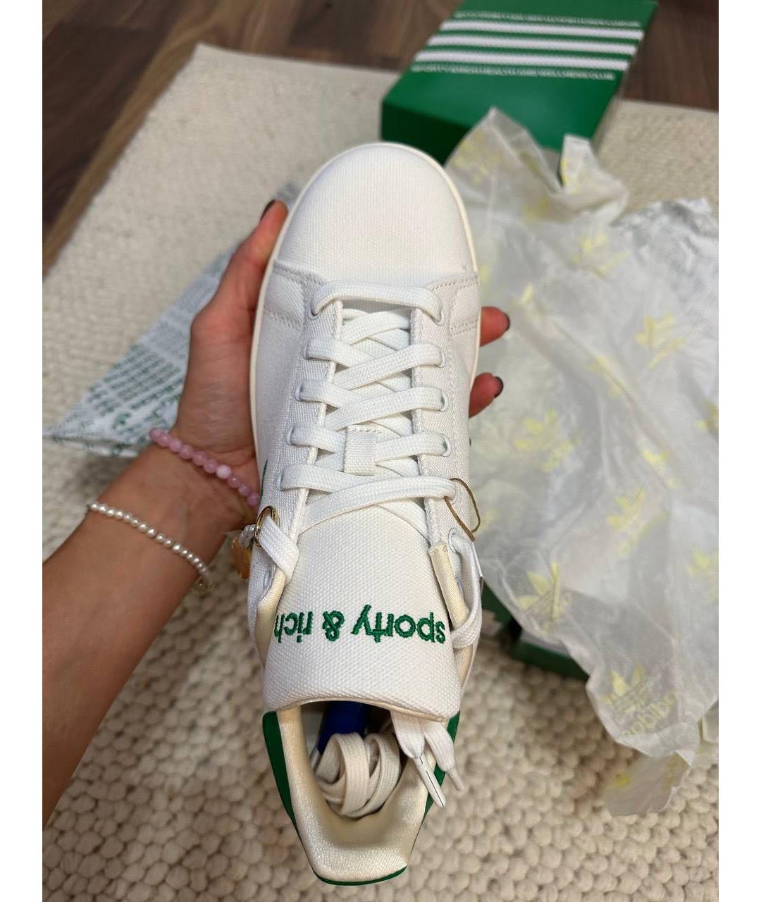 ADIDAS Белые текстильные кеды, фото 2