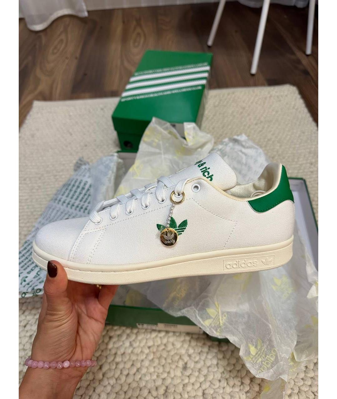 ADIDAS Белые текстильные кеды, фото 4