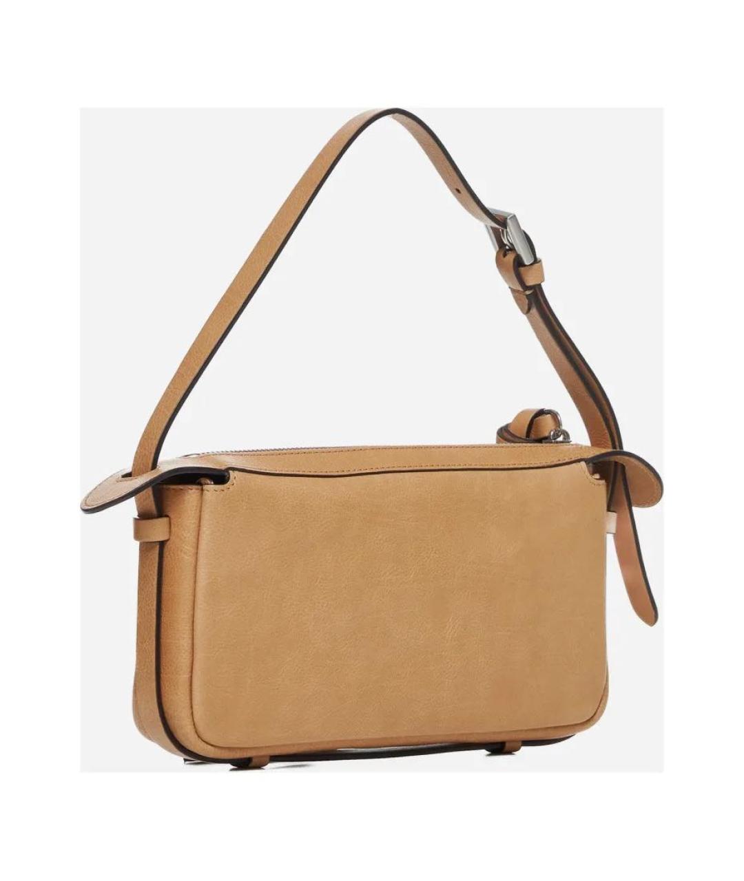 FENDI Бежевая кожаная сумка через плечо, фото 3