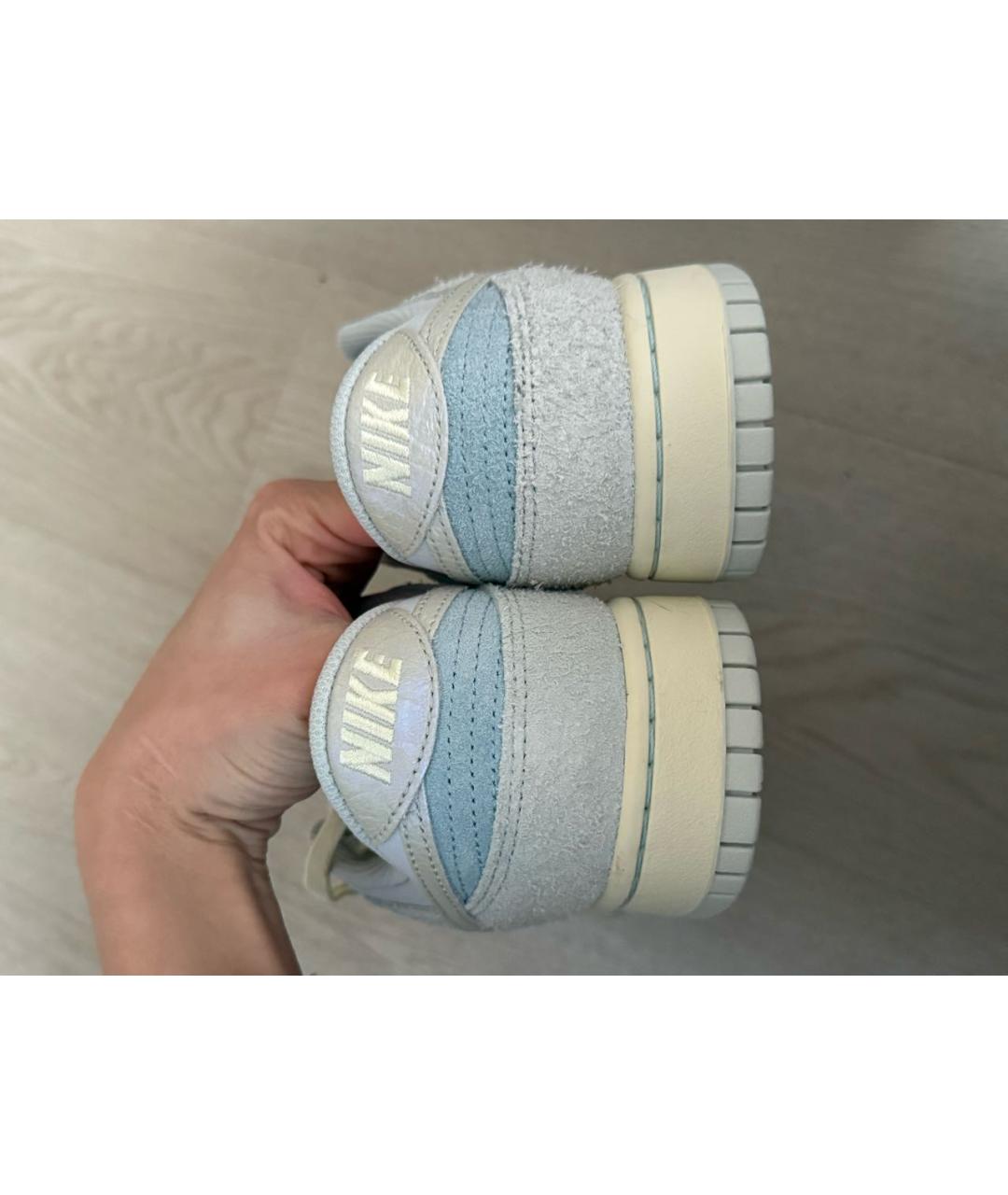 NIKE Голубые замшевые низкие кроссовки / кеды, фото 4