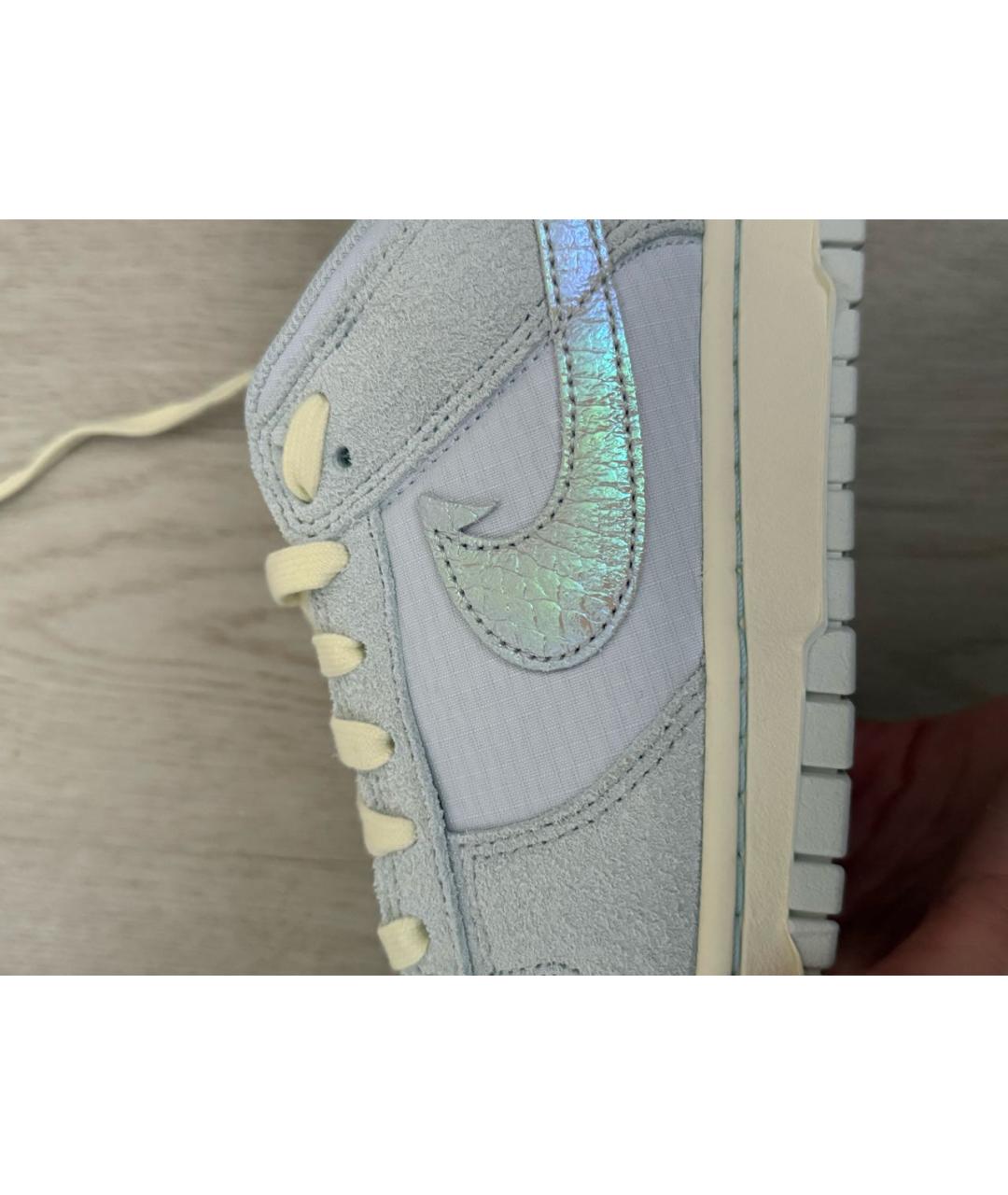 NIKE Голубые замшевые низкие кроссовки / кеды, фото 6