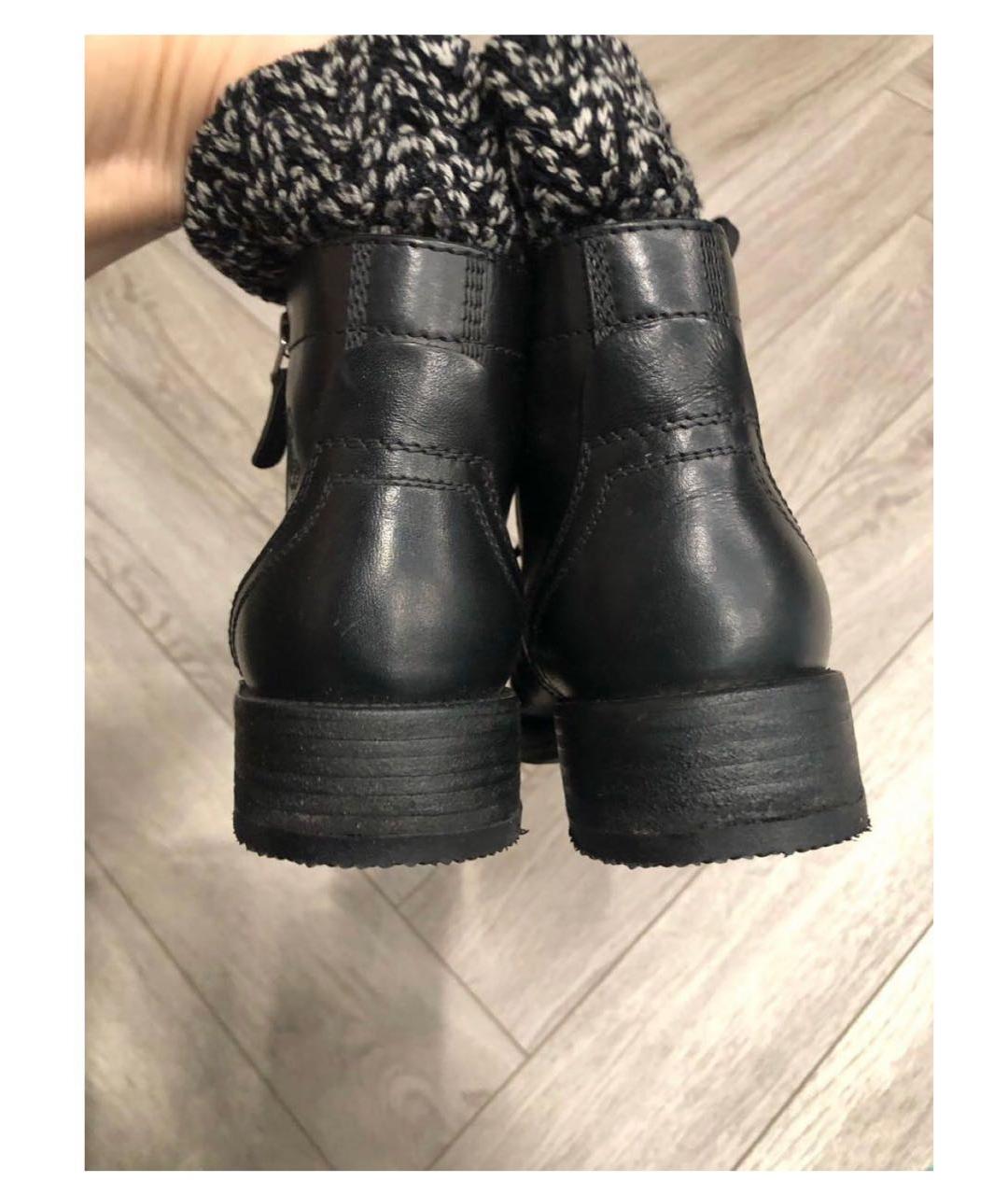 CHANEL Черные кожаные ботинки, фото 7