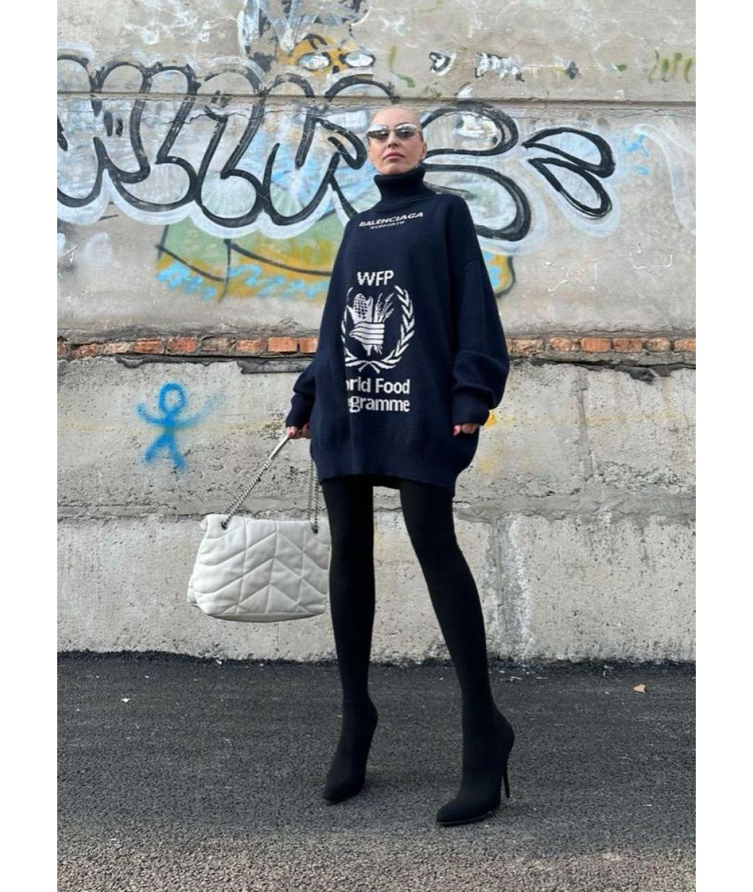 BALENCIAGA Черные текстильные ботфорты, фото 7