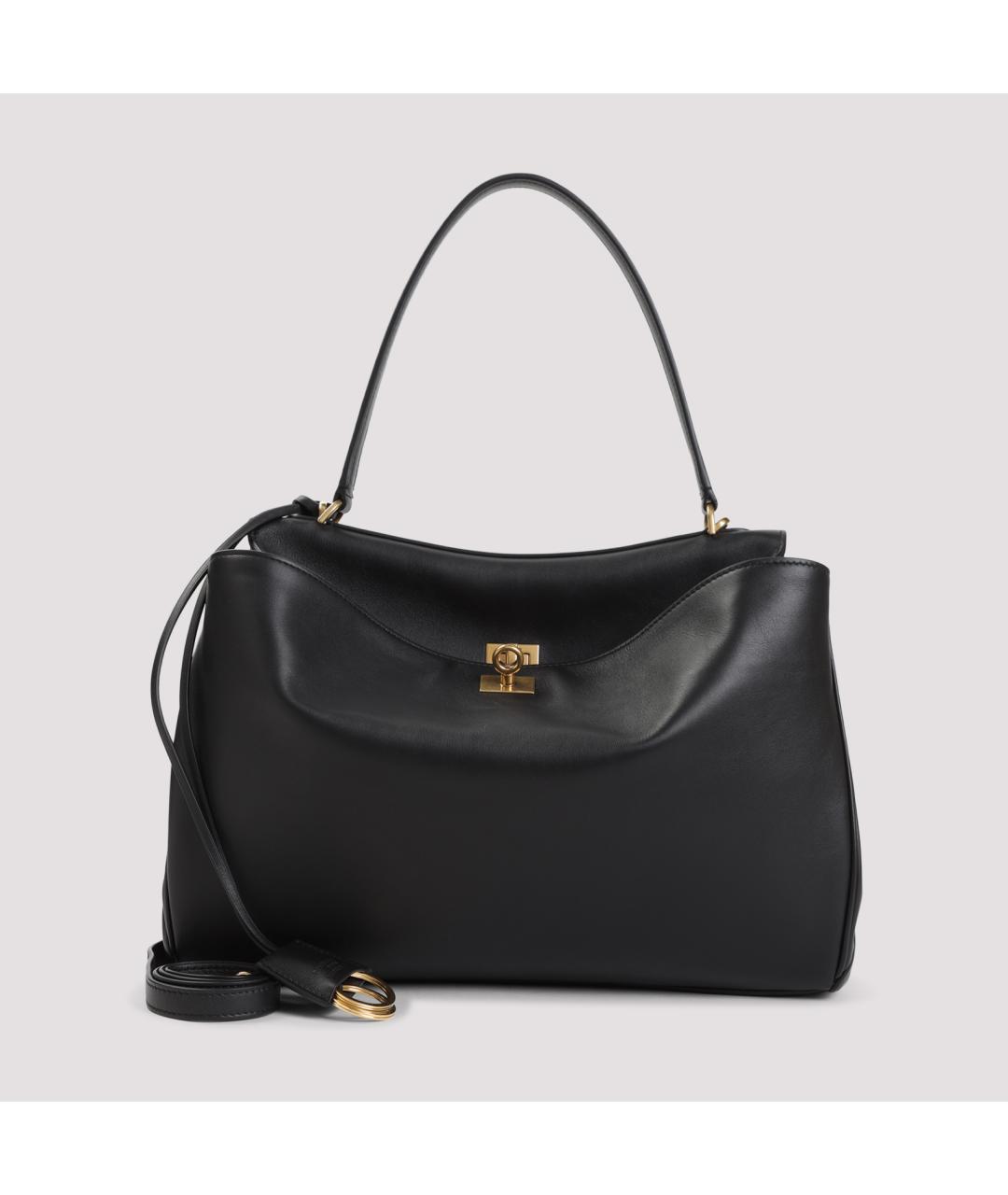 BALENCIAGA Черная кожаная сумка тоут, фото 3