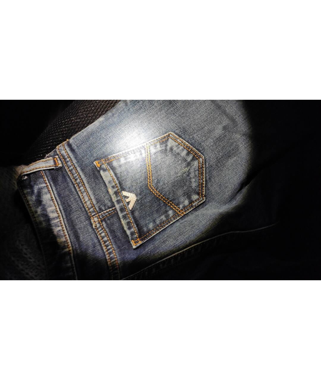 EMPORIO ARMANI Синие хлопковые детские джинсы, фото 5