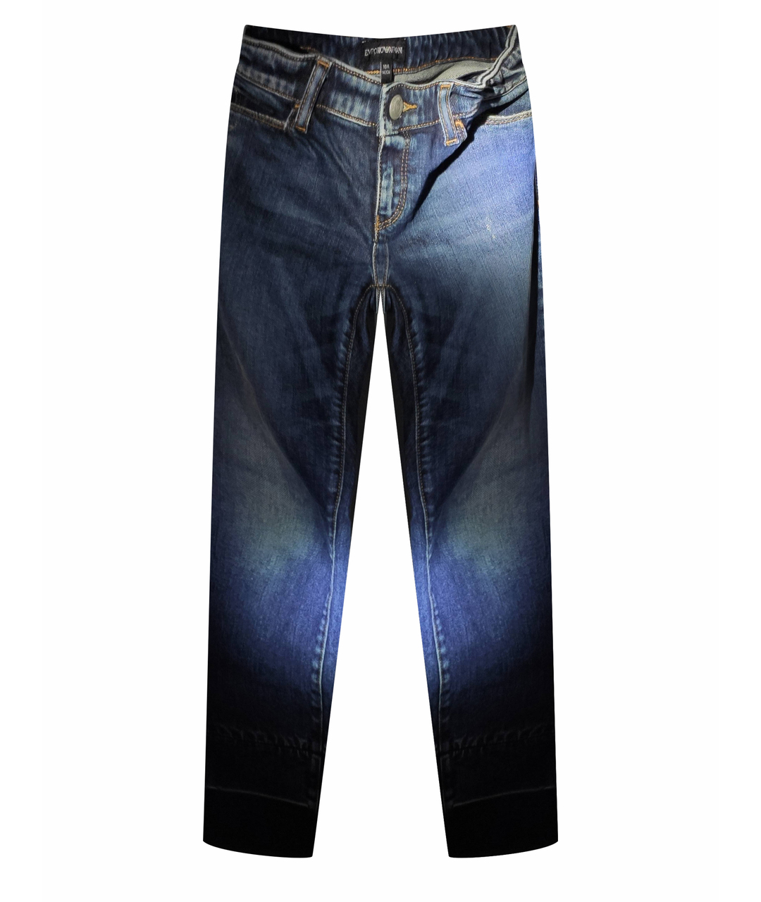 EMPORIO ARMANI Синие хлопковые детские джинсы, фото 1