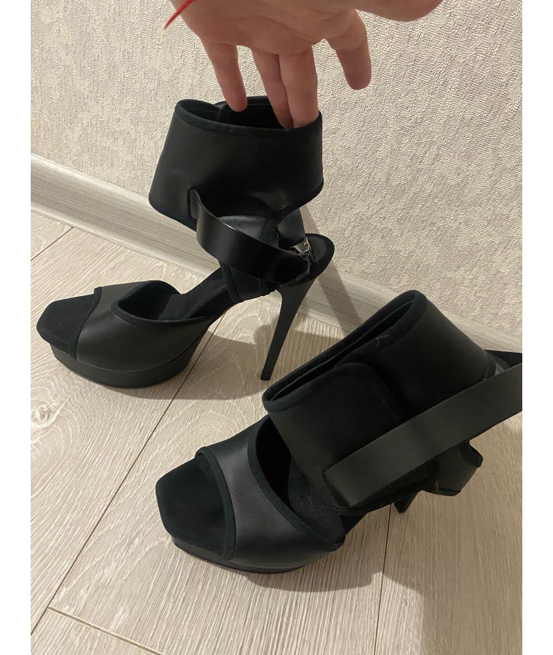 GUCCI Черные замшевые босоножки, фото 2