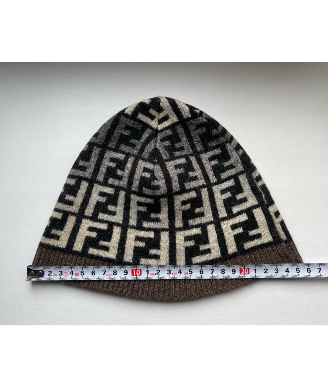 FENDI Коричневая шерстяная шапка, фото 6