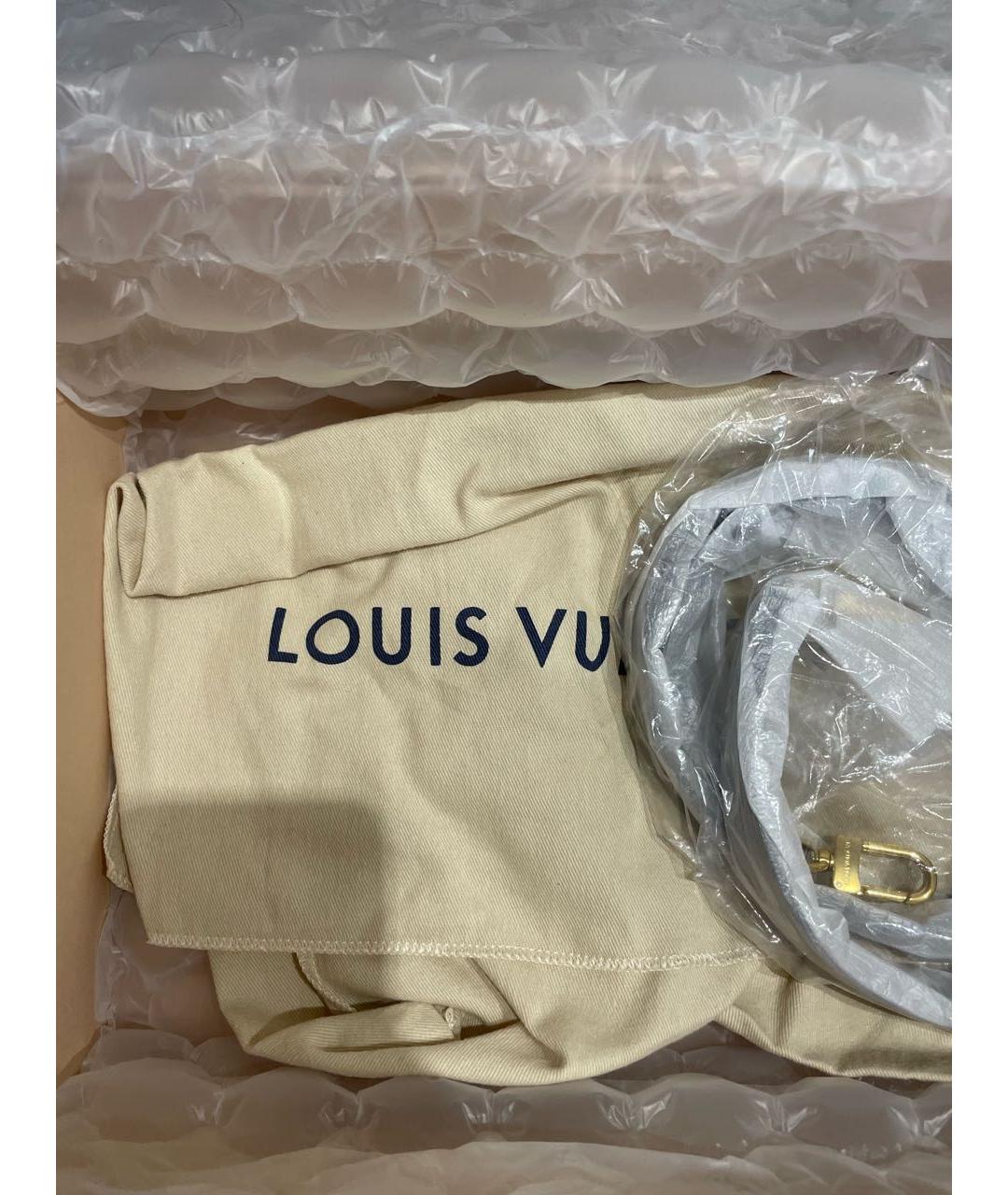 LOUIS VUITTON Коричневая кожаная сумка с короткими ручками, фото 8