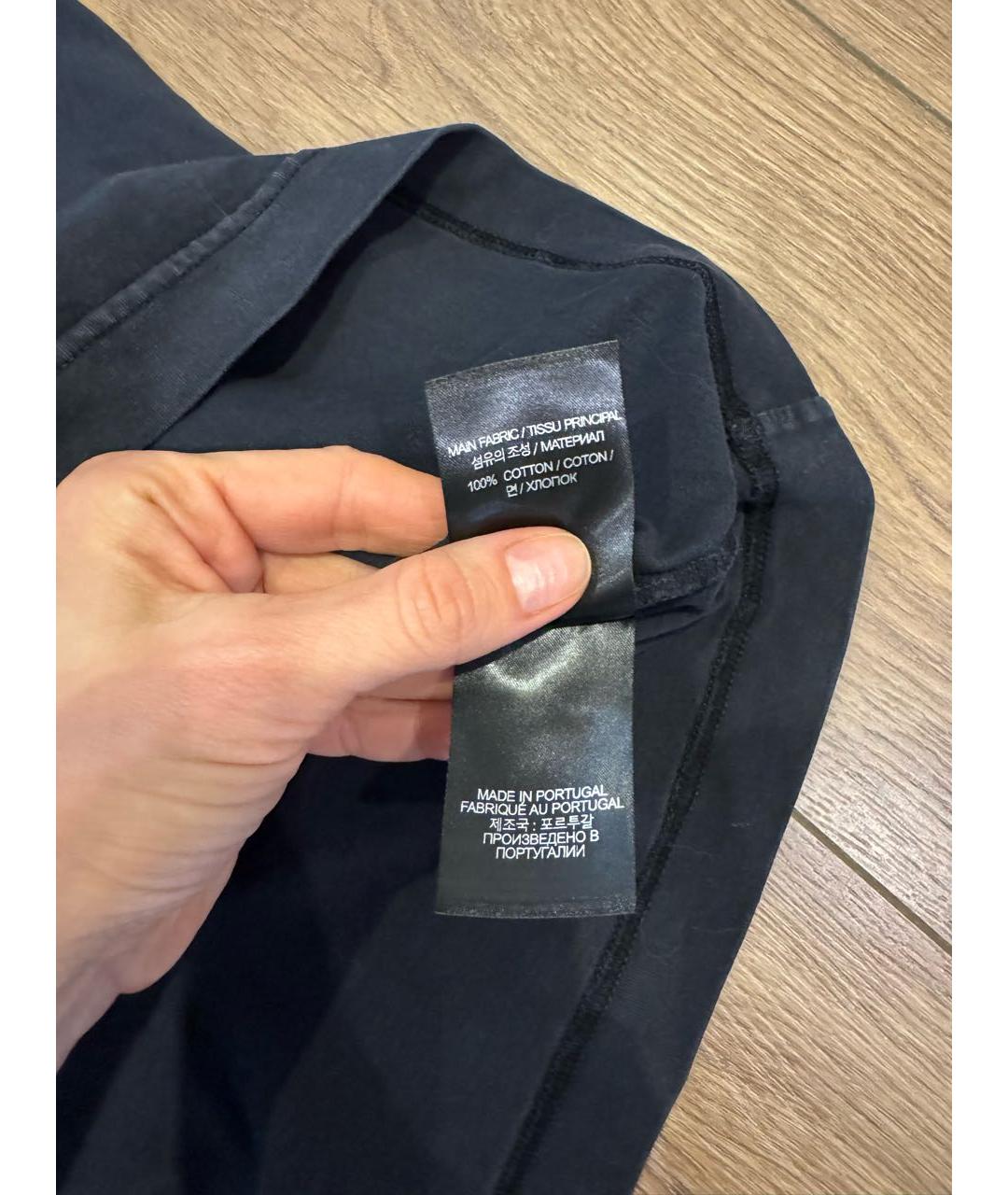 VETEMENTS Антрацитовая хлопковая футболка, фото 4