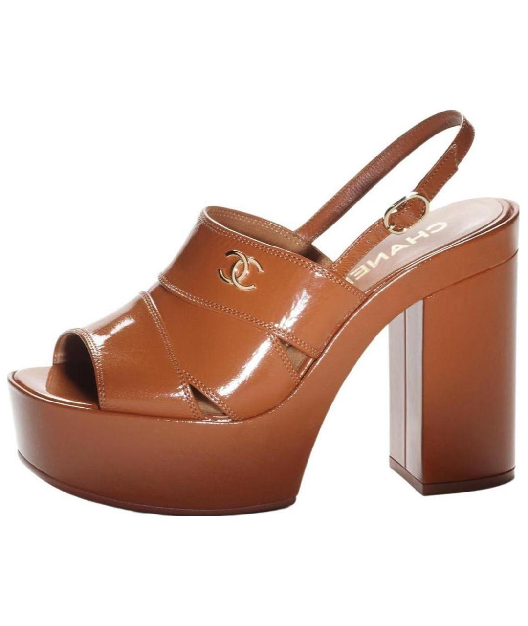 CHANEL Коричневые туфли, фото 2