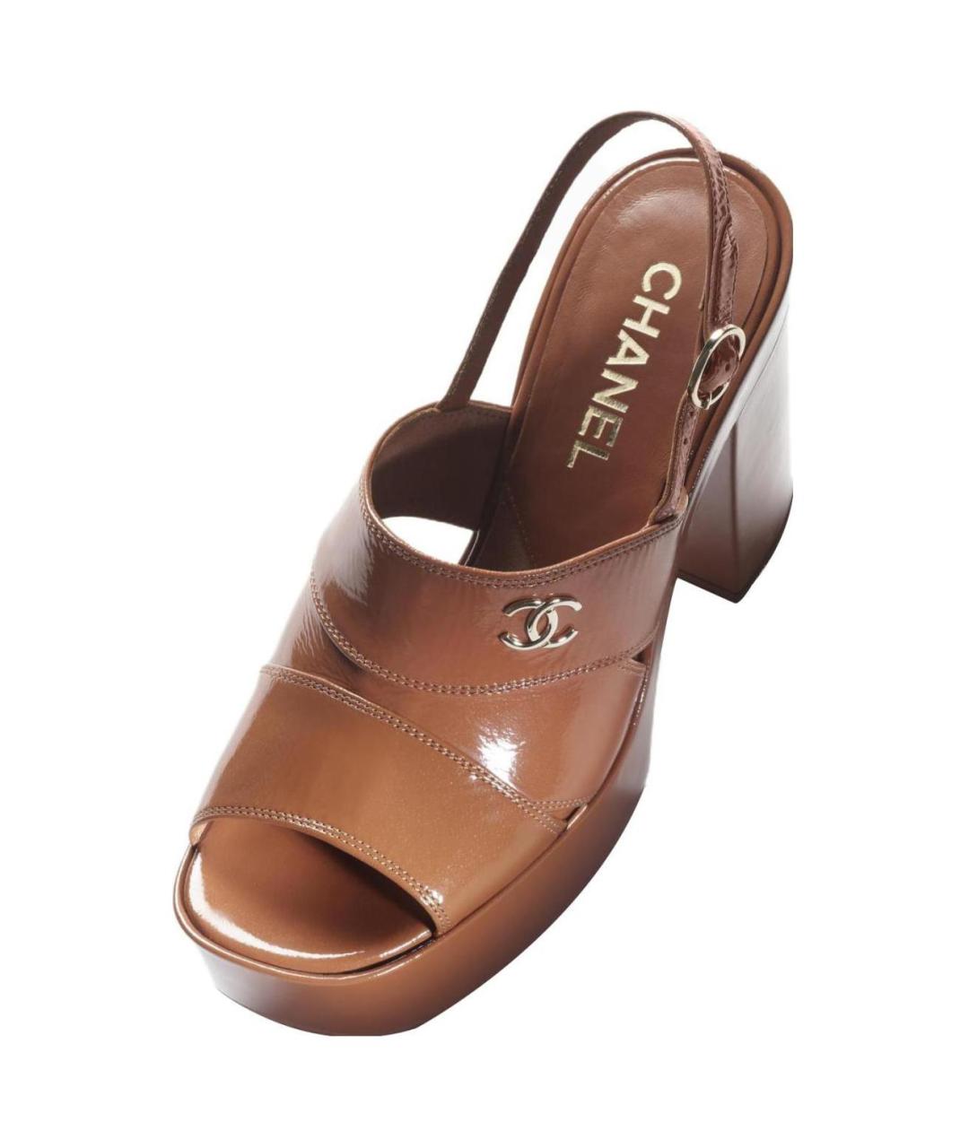 CHANEL Коричневые туфли, фото 3