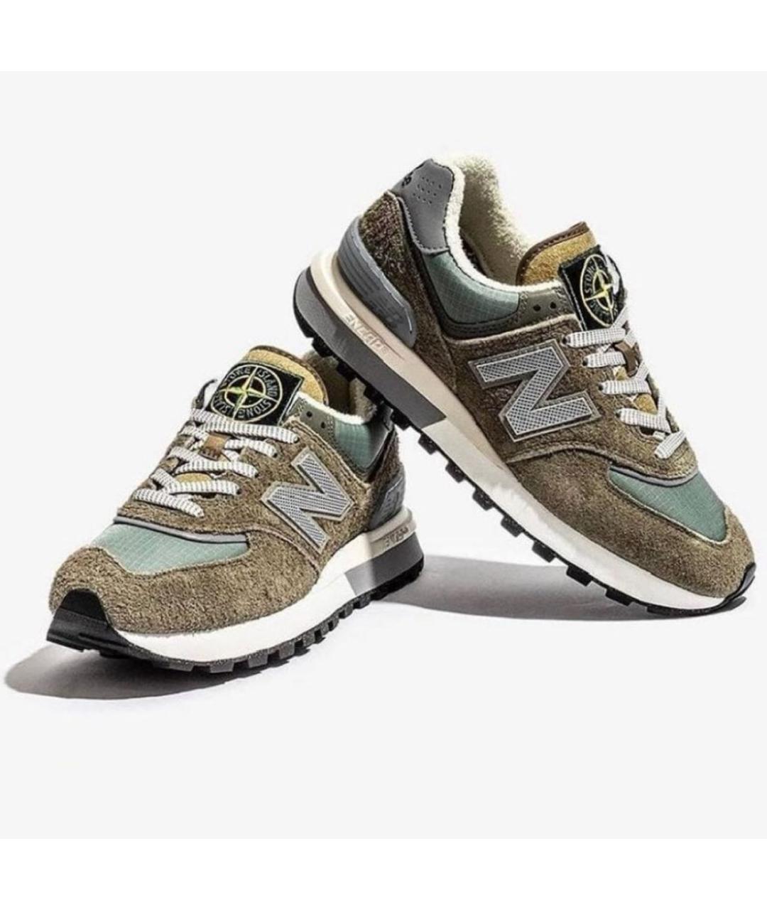 NEW BALANCE Зеленые низкие кроссовки / кеды, фото 2