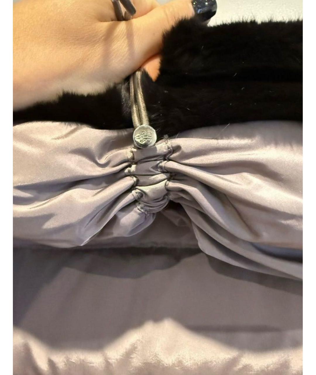 MONCLER Фиолетовый полиэстеровый пуховик, фото 3