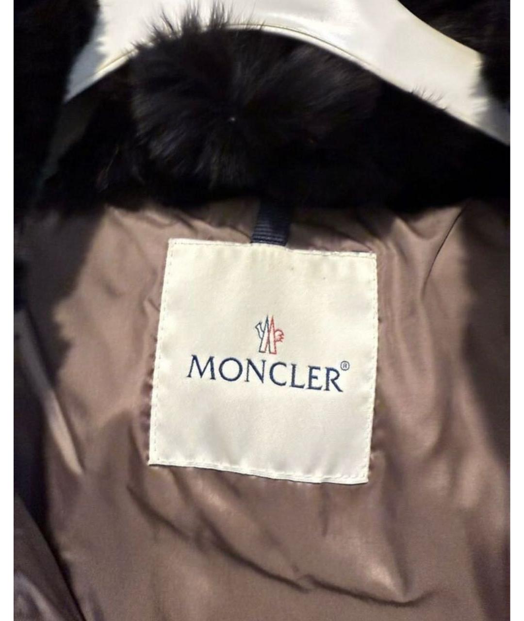 MONCLER Фиолетовый полиэстеровый пуховик, фото 4