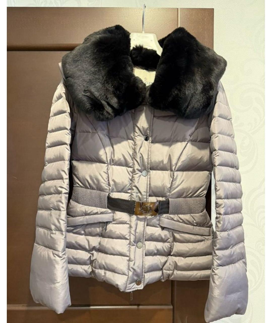 MONCLER Фиолетовый полиэстеровый пуховик, фото 9