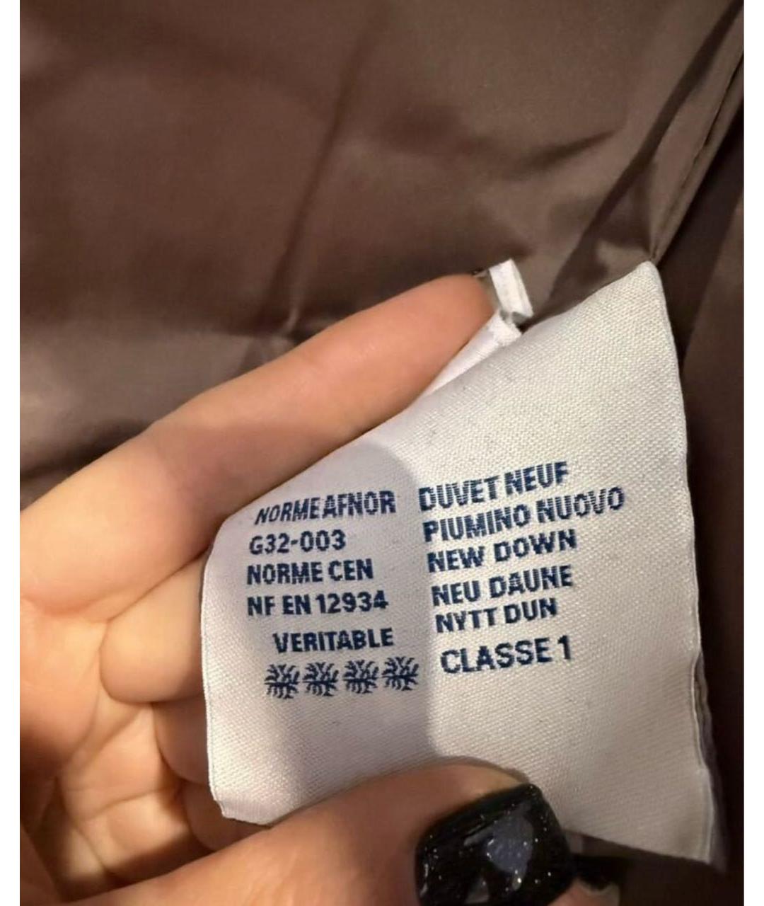 MONCLER Фиолетовый полиэстеровый пуховик, фото 6