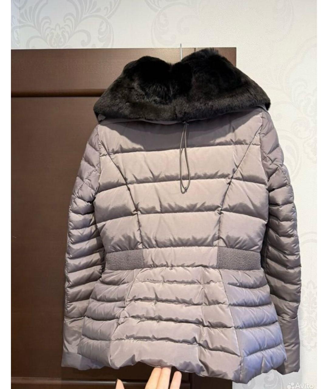 MONCLER Фиолетовый полиэстеровый пуховик, фото 2