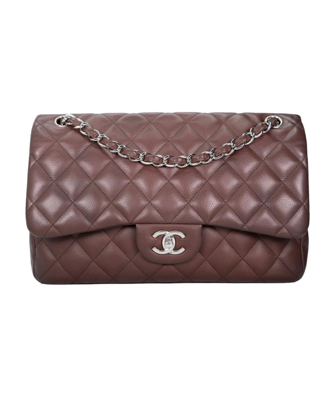 CHANEL Коричневая кожаная сумка через плечо, фото 7