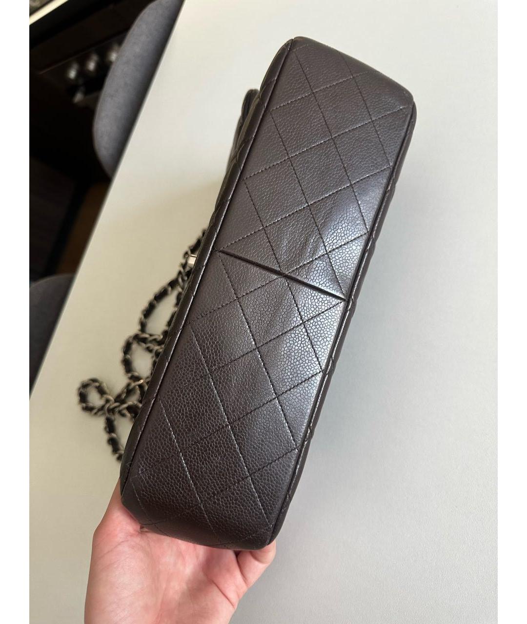 CHANEL Коричневая кожаная сумка через плечо, фото 5
