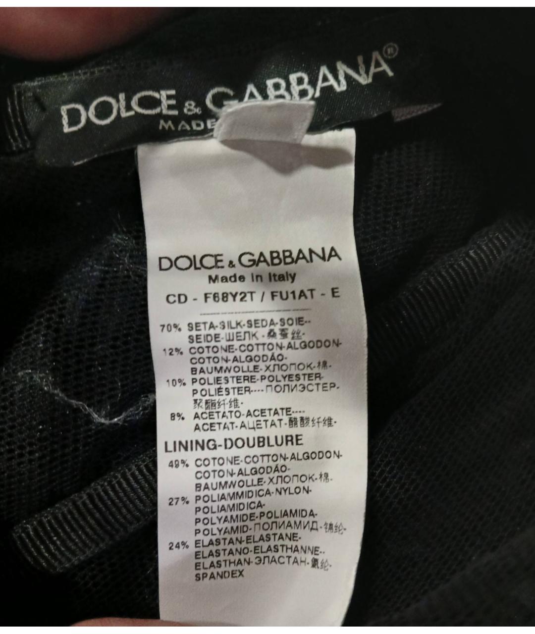 DOLCE&GABBANA Черное коктейльное платье, фото 5