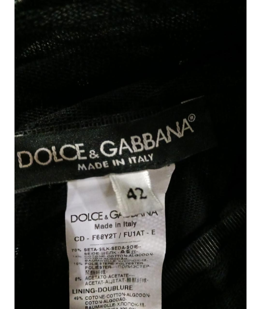 DOLCE&GABBANA Черное коктейльное платье, фото 3