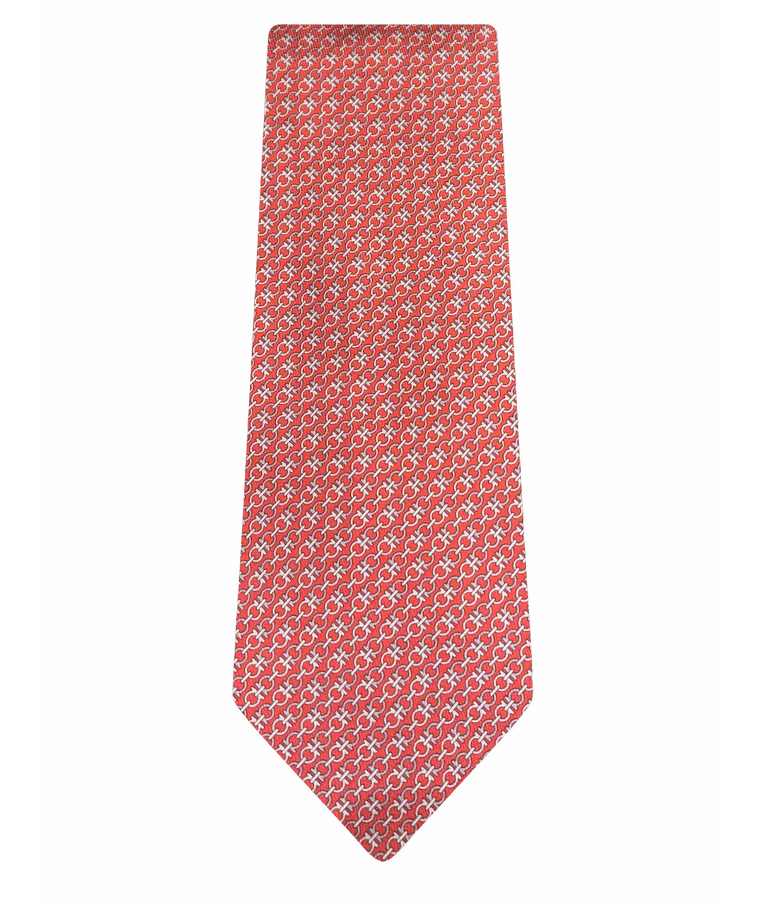 SALVATORE FERRAGAMO Красный шелковый галстук, фото 1