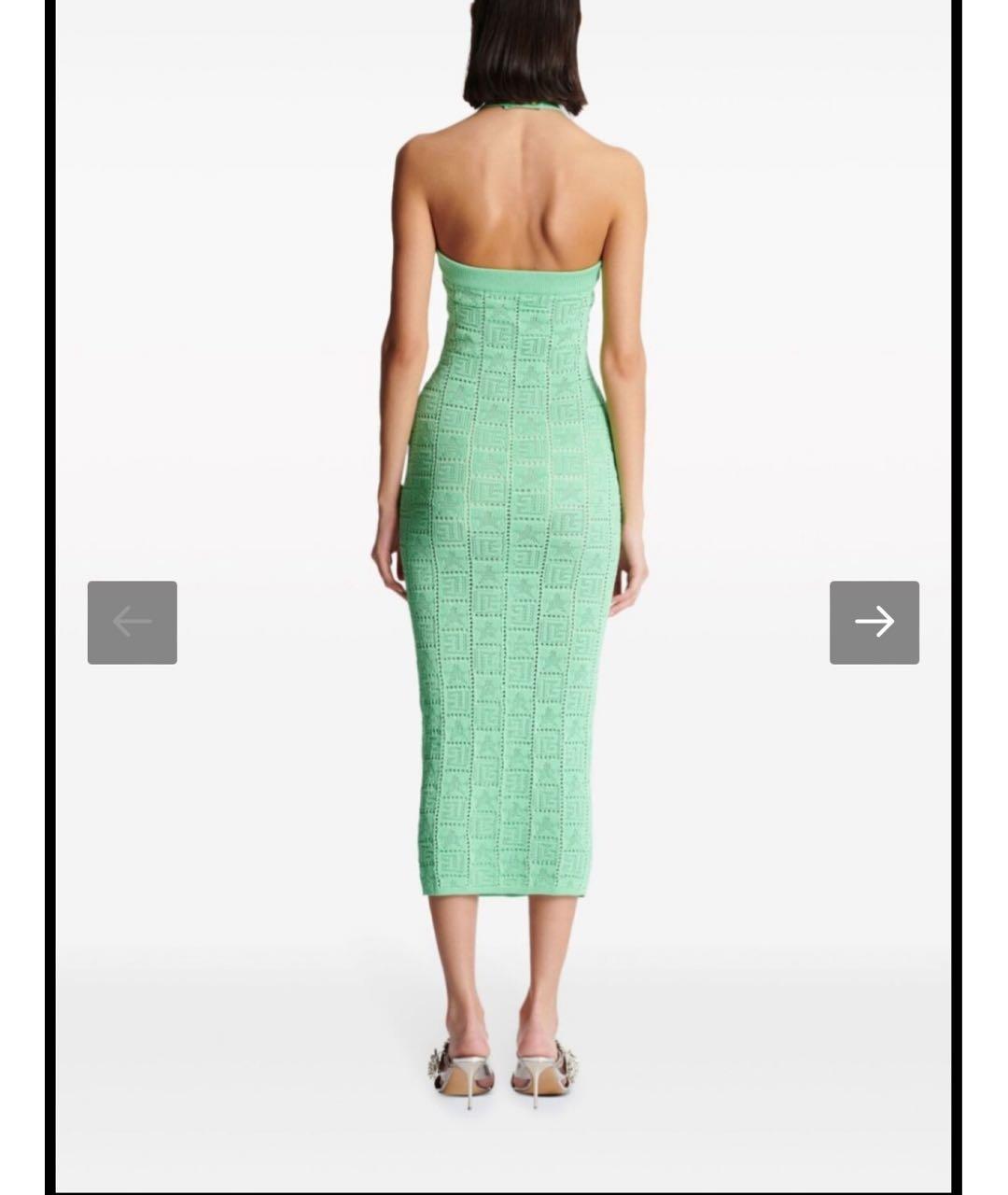 BALMAIN Салатовыое кружевное повседневное платье, фото 5