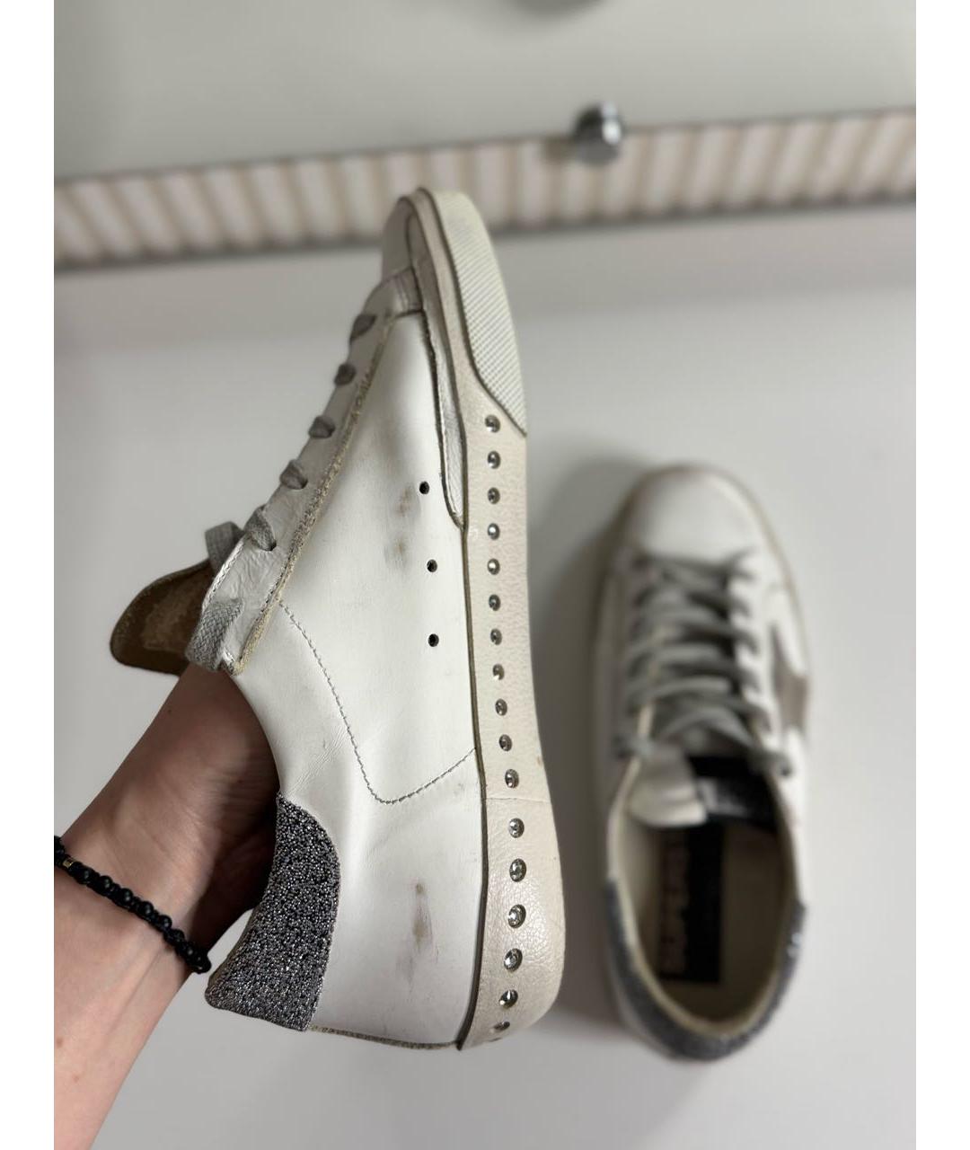 GOLDEN GOOSE DELUXE BRAND Белые кожаные кеды, фото 6