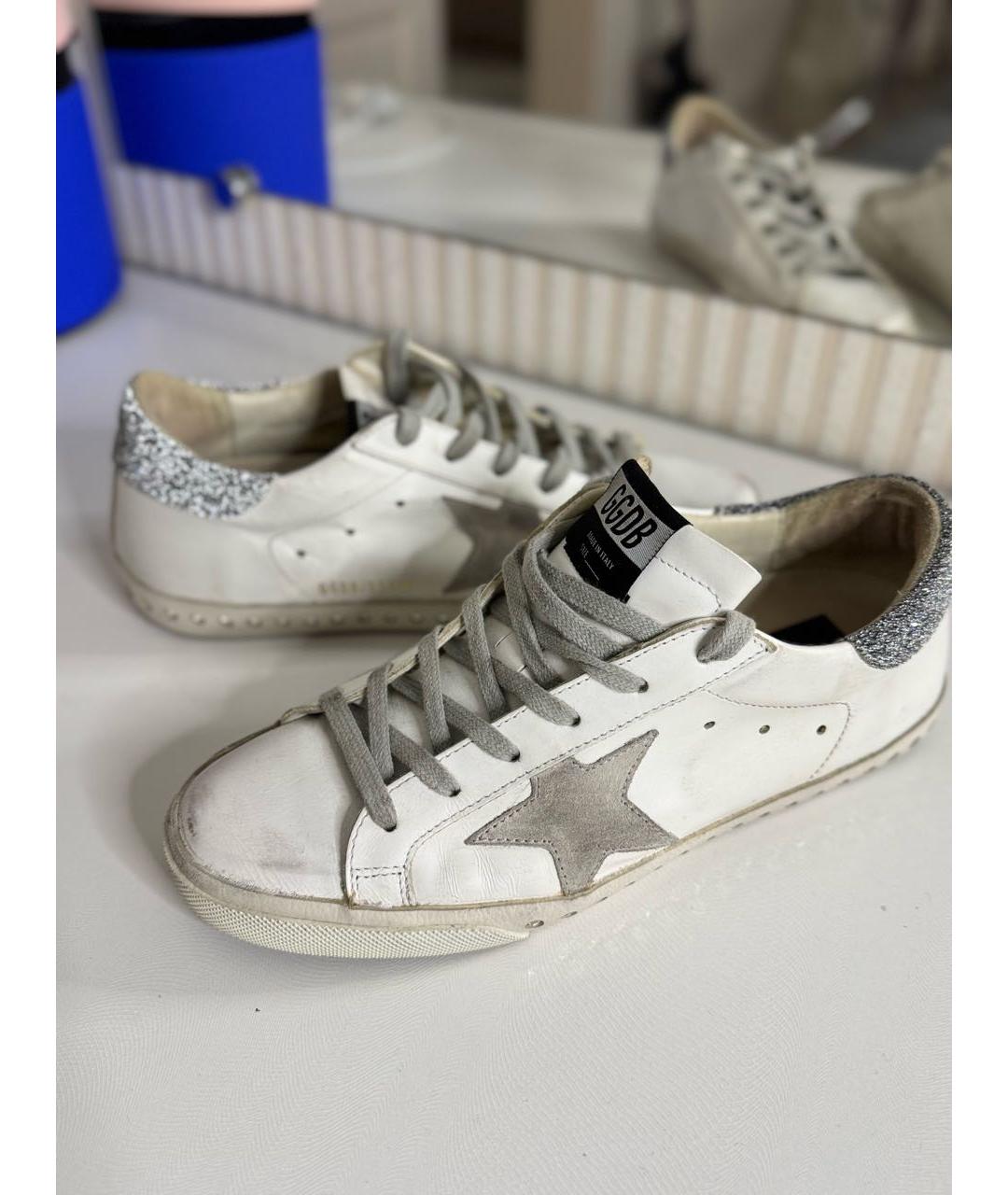 GOLDEN GOOSE DELUXE BRAND Белые кожаные кеды, фото 3