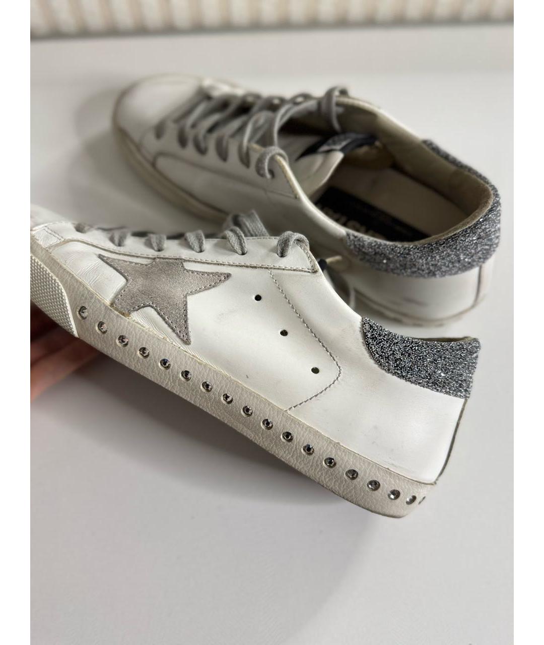 GOLDEN GOOSE DELUXE BRAND Белые кожаные кеды, фото 2