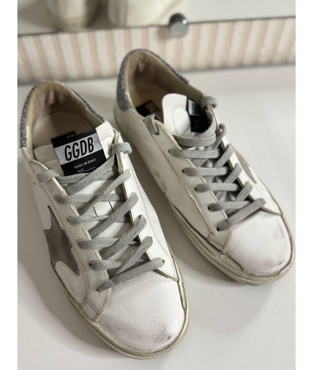 GOLDEN GOOSE DELUXE BRAND Белые кожаные кеды, фото 4